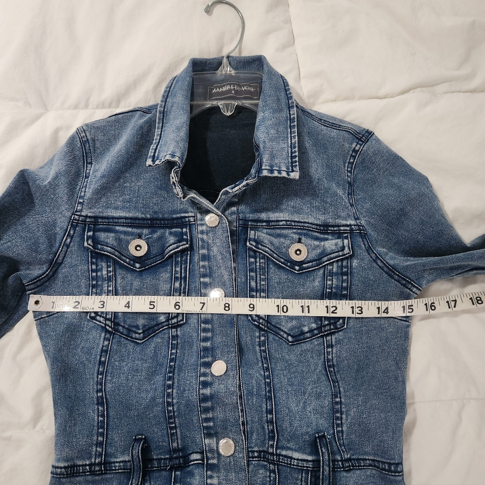 maniere de voir Jean dress Size 4 Denim Cotton Stretch Pockets - Picture 8 of 11